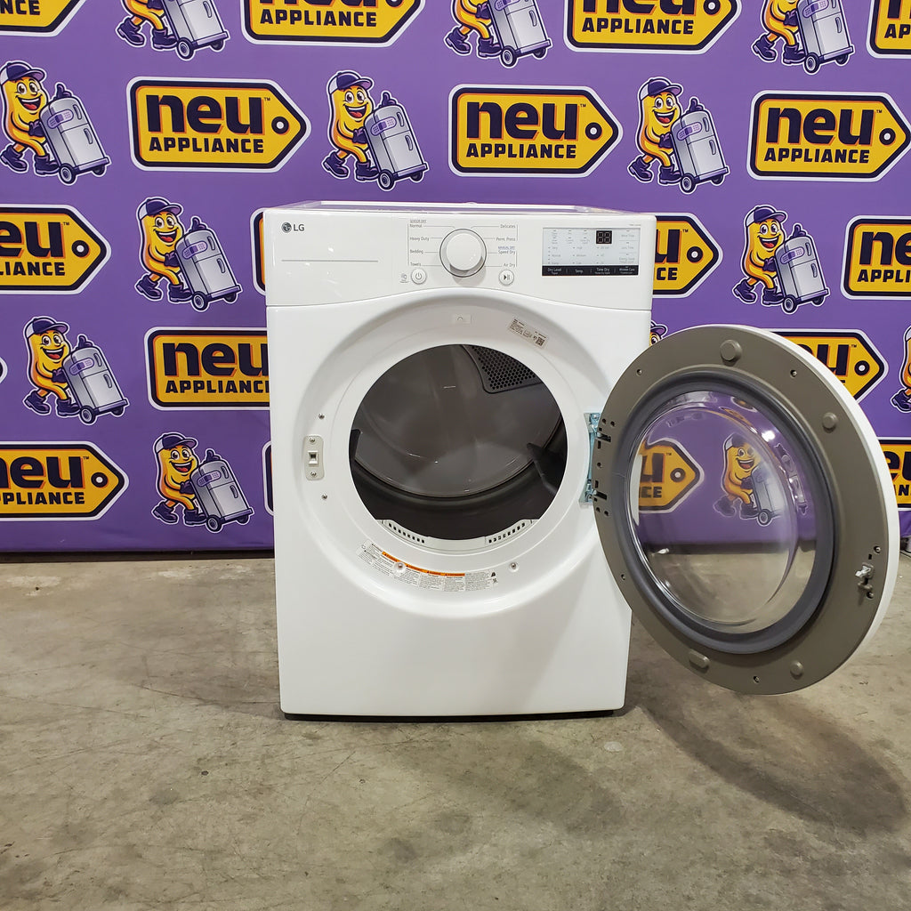 Pictures of LG 7.4 cu. ft. Ultra Large Capacity Front Load Gas Dryer in White 6SD100 - DLG3401W - Open Box - Neu Appliance Outlet - Discount Appliance Outlet in Austin, Tx