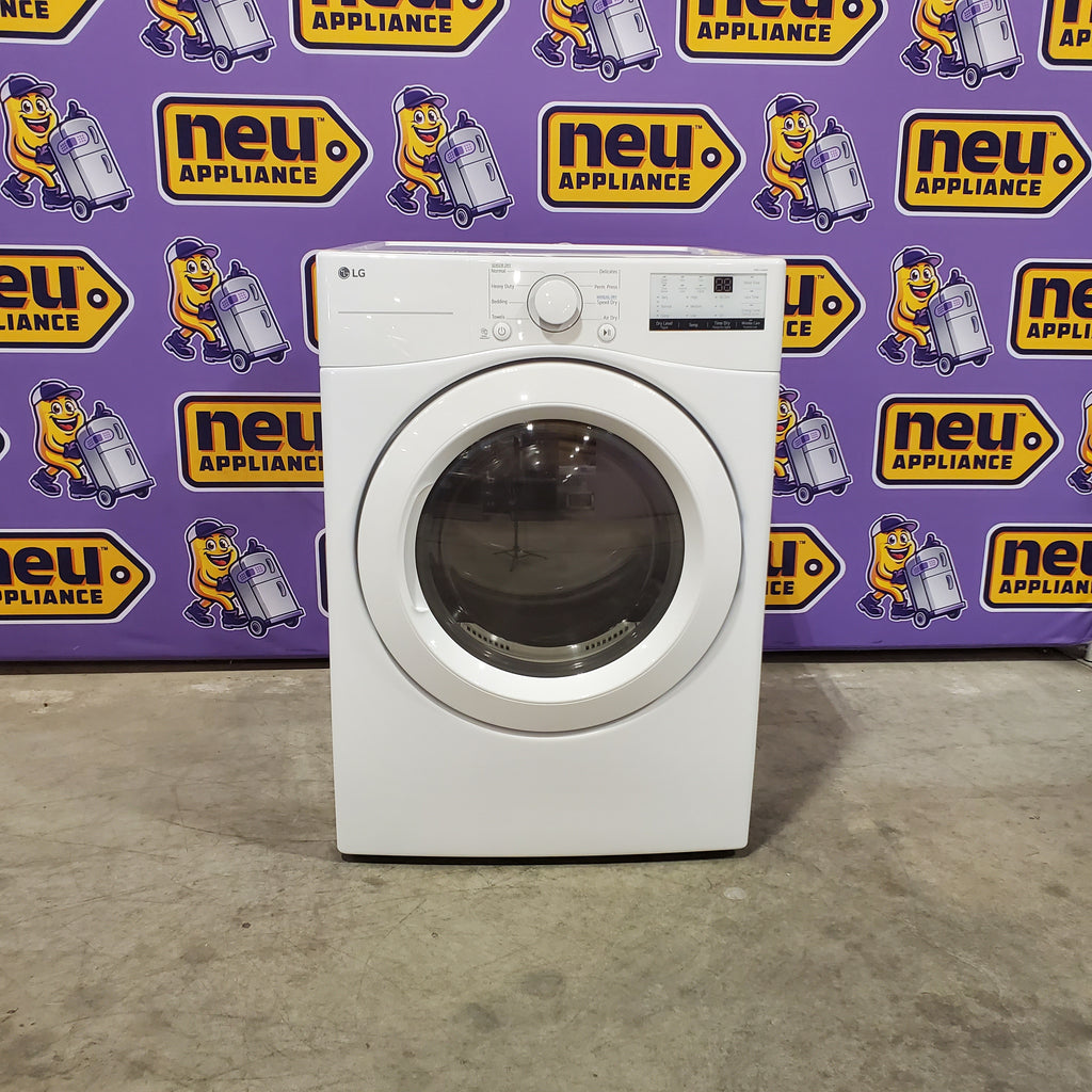 Pictures of LG 7.4 cu. ft. Ultra Large Capacity Front Load Gas Dryer in White 6SD100 - DLG3401W - Open Box - Neu Appliance Outlet - Discount Appliance Outlet in Austin, Tx