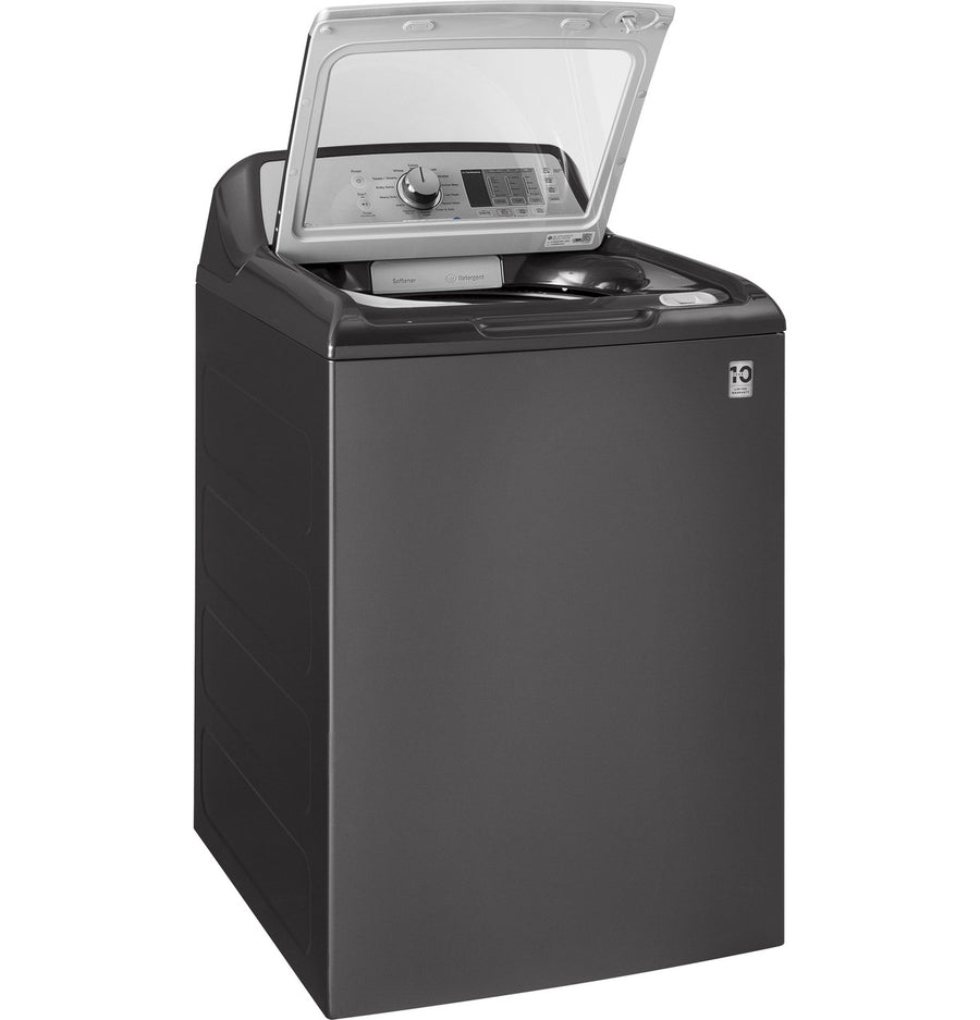 GE ENERGY STAR® 4.5 cu. ft. Capacity Washer with Stainless Steel Basket GTW685BPLDG - Certified Refurbished and GE 7.4 cu. ft. Capacity Smart Electric Dryer with HE Sensor Dry GTD75ECPLDG - Certified Refurbished