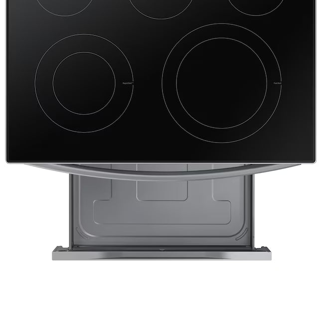 Samsung 6.3 cu. ft. Smart Freestanding Electric Range with No-Preheat Air Fry & Convection in Stainless Steel 25SD116 - NE63A6511SS - Scratch & Dent - Moderate