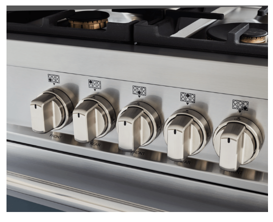 Pictures of Bertazzoni 36 inch Dual Fuel Range, 6 Brass Burners and Cast Iron Griddle, Electric Self-Clean Oven 11131SD63 - MAST366DFSXT - Open Box - Neu Appliance Outlet - Discount Appliance Outlet in Austin, Tx