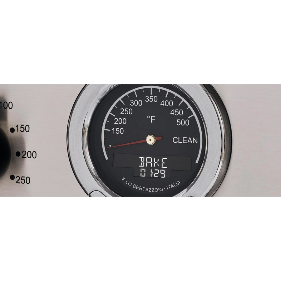 Bertazzoni Professional Induction Range with 5 Element Burners, 5.7 Cu. Ft. Oven Capacity, Self Clean, Food Temperature Probe, and Elegant Digital Gauge PROF365INSROT - Scratch & Dent (Minor)