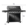 NAPOLEON Rogue PRO 625 Series Black 5-Burner Infrared Natural Gas Grill 1-Side Burner 22321480 - RP625SIB - Open Box