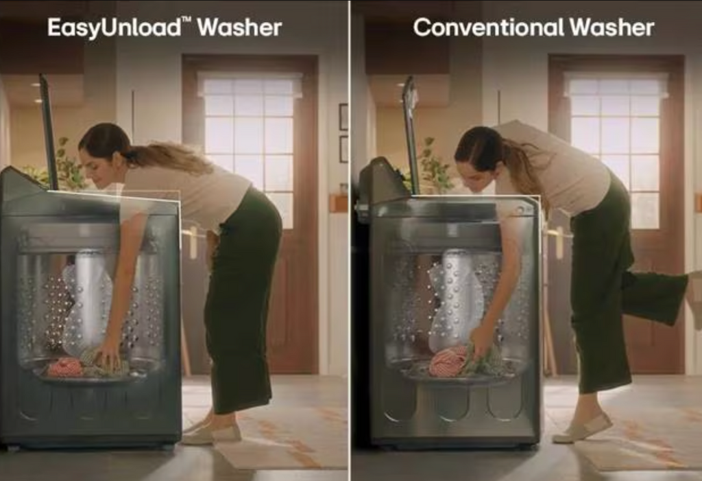 Pictures of LG 5.3 cu. ft. Capacity Top Load Washer with 4-Way® Agitator and EasyUnload™ WT8405CB - Open Box and LG 7.3 cu. ft. Capacity Smart Rear Control Electric Dryer with AI Sensing, EasyLoad™ Door DLE8400BE - Open Box - Neu Appliance Outlet - Discount Appliance Outlet in Austin, Tx