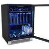 Pictures of Zephyr Brisas 24-in W 112 -Can Capacity Stainless Steel + Glass Built-in/Freestanding Indoor Beverage Refrigerator with Glass Door 251318SD1361 - BBV24C01AG - Scratch & Dent (Minor) - Neu Appliance Outlet - Discount Appliance Outlet in Austin, Tx