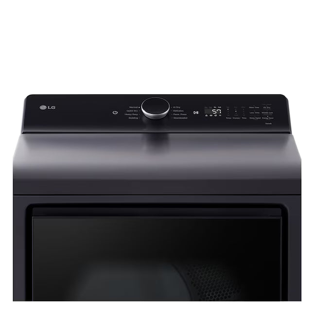 LG 7.3-cu ft Vented Gas Dryer in Matte Black DLG8401BE - Scratch & Dent (Minor)