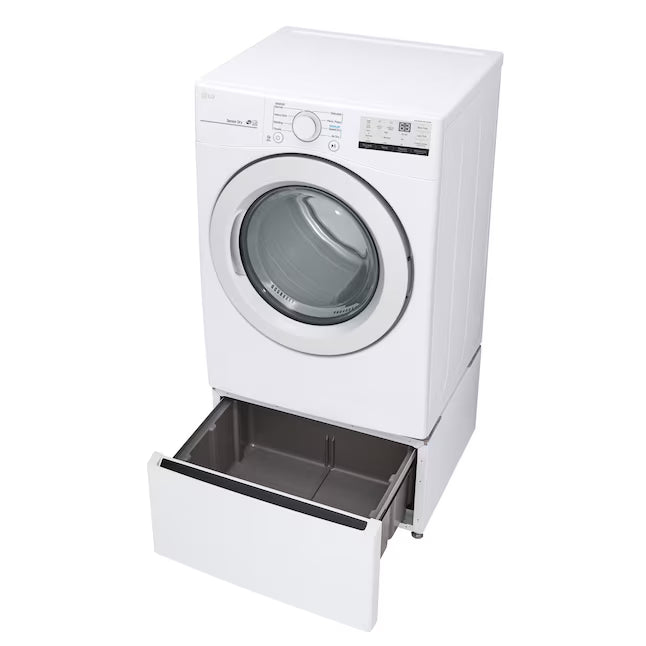 LG TurboWash 4.3 Cu. Ft. 12-Cycle High-Efficiency Steam Front-Loading Washer WM3570HWA - Scratch & Dent (Moderate) and LG 7.4 cu. ft. ENERGY STAR Electric Vented Dryer with Sensor Dry and SmartThinQ Technology 15036 - DLE3400W - Scratch & Dent (Minor)