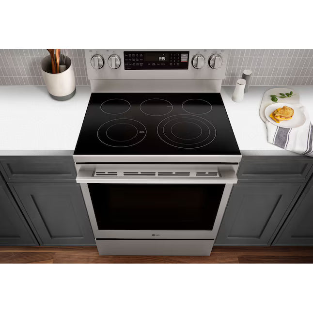 LG 6.3 cu. ft. Smart Wi-Fi Enabled ProBake Convection® Electric Range with Air Fry & EasyClean® 22136SD359 - LREN6325XE - Scratch & Dent (Minor)