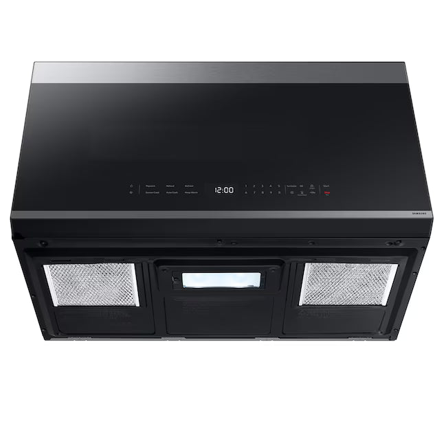 Samsung Bespoke 2.1 Cu. Ft. Over-the-Range Microwave with Sensor Cooking and Edge to Edge Glass Display in Stainless Steel 251316SD1175 - ME21DG6500SR - Open Box
