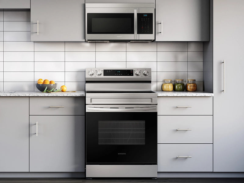 Samsung Over-the-Range Microwave in Stainless Steel with Auto Cook ME16A4021AS - Scratch & Dent (Minor)