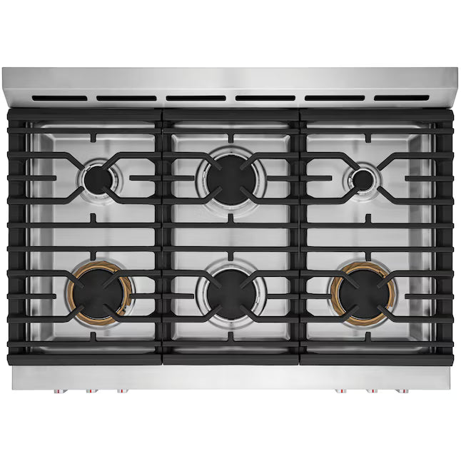 Frigidaire Gallery Stainless Steel 36" Gas Range with Quick Preheat + Air Fry 20132SD308 - GCFG3661AF - Scratch & Dent (Moderate)