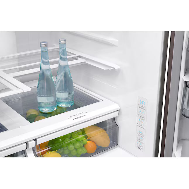 Samsung 22.6 Cu. Ft. 4-Door French Door Counter Depth Refrigerator in Tuscan Stainless Steel RF24R7201DT - Scratch & Dent (Minor)