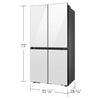 Pictures of Samsung Bespoke Counter Depth 4-Door Flex™ Refrigerator (23 cu. ft.) with Beverage Center ™ with Customizable Door Panel Colors 4SD402 - RF23DB9600AP - Open Box - Neu Appliance Outlet - Discount Appliance Outlet in Austin, Tx
