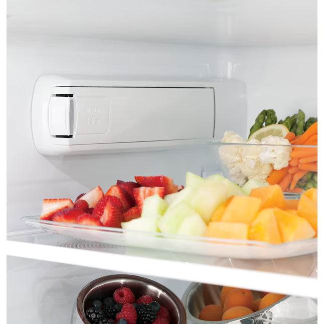 GE ENERGY STAR 22.1 Cu. Ft. Counter-Depth Fingerprint Resistant French-Door Refrigerator GYE22GYNFS - Scratch & Dent (Moderate)