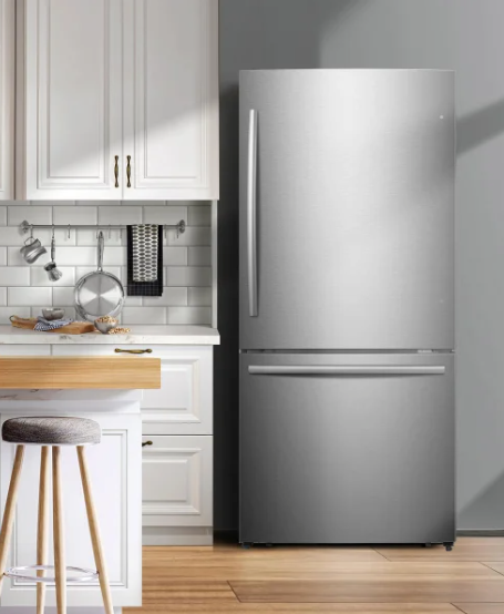 Mora 17.2 cu. ft. Counter Depth Bottom Freezer Refrigerator with LED Interior Lighting 30134SD205 - MRB172N6ASE - Scratch & Dent (Moderate)