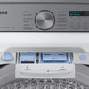 Pictures of Samsung 5.2 cu. ft. Large Capacity Smart Top Load Washer with Super Speed Wash in White WA52DG5500AW - Open Box and Samsung White Smart Electric 7.4 Cu. Ft. Dryer with Sensor Dry and Steam Sanitize+ 16212 - DVE52A5500W - Scratch & Dent (Minor) - Neu Appliance Outlet - Discount Appliance Outlet in Austin, Tx
