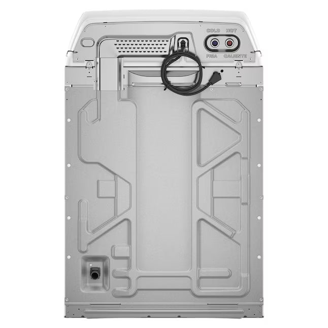 Whirlpool 4.2-4.3 Cu. Ft. Top Load Washer with 2-in-1 Removable Agitator and Soft Close Glass Lid WTW4307SW - Scratch & Dent (Minor) and Whirlpool 7.0 cu. ft. Electric Dryer with Adaptive Dry and Wrinkle Shield™ Option WED4307SW - Open Box