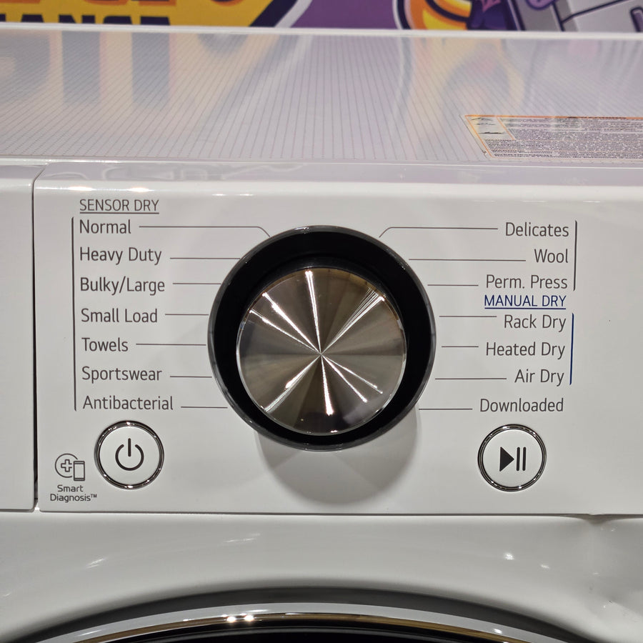 LG 2.4 cu.ft. Compact Front Load Washer with Built-In Intelligence WM1455HWA - Scratch & Dent (Minor) and LG 4.2 cu.ft. Smart wi-fi Enabled Compact Front Load Dryer with Dual Inverter HeatPump™ Technology 16215 - DLHC1455W - Open Box