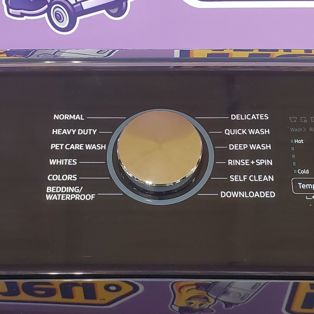 Samsung Brushed Navy Blue 5.4 cu. ft. Smart Top Load Washer with Pet Care Solution and Super Speed Wash 5SD228 - WA54CG7150AD - Scratch & Dent (Minor)