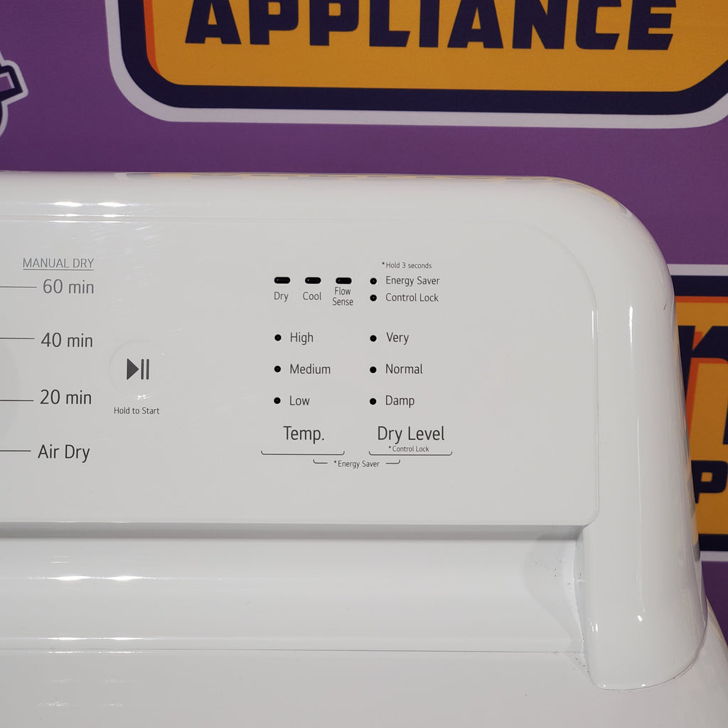 Pictures of LG Top Load 4.1 Cu. Ft. Washer with TurboDrum Technology in White WT6105CW - Scratch & Dent (Minor) and LG 7.3 Cu. Ft. Electric Rear Control Ultra Large Capacity Dryer in White with Sensor Dry 16122 - DLE6100W - Open Box - Neu Appliance Outlet - Discount Appliance Outlet in Austin, Tx