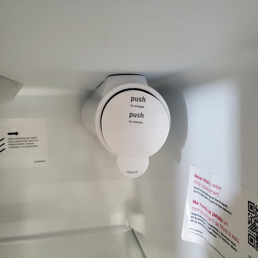 Frigidaire 25.6 cu. ft. ENERGY STAR Side by Side Refrigerator with Exterior Water and Ice Dispenser in Stainless Steel 3SD940 - FRSS2623AS - Scratch & Dent (Minor)