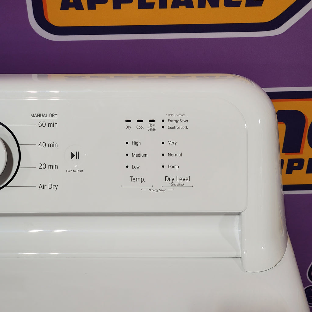 Pictures of LG 7.3 Cu. Ft. Electric Rear Control Ultra Large Capacity Dryer in White with Sensor Dry 21SD019 - DLE6100W - Open Box - Neu Appliance Outlet - Discount Appliance Outlet in Austin, Tx
