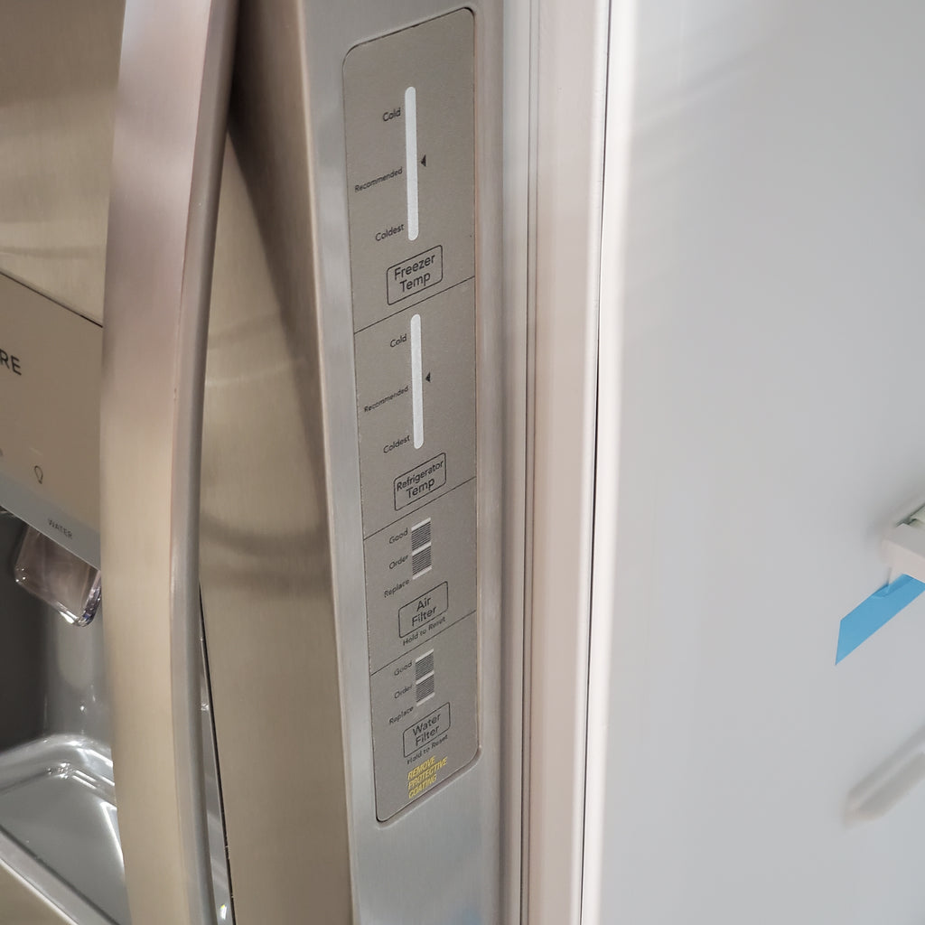 Frigidaire 25.6-cu ft ENERGY STAR Side-by-Side Refrigerator with Ice Maker in Fingerprint Resistant Stainless Steel 3SD766 - FRSS26L3AF - Open Box
