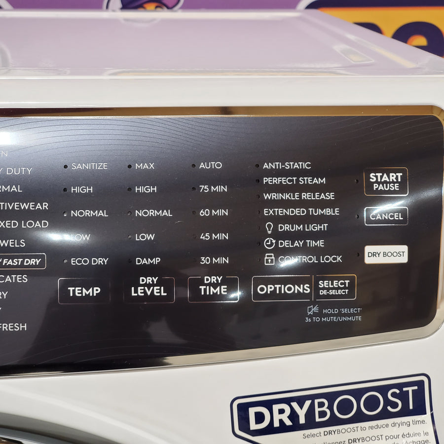Electrolux 4.5 Cu.Ft. Stackable Front Load Washer with Steam and SmartBoost Wash System ELFW7637AW - Scratch & Dent (Moderate) and Electrolux 8.0 cu. ft. Front Load Electric Dryer with Perfect Steam ELFE7637AW - Scratch & Dent (Minor)