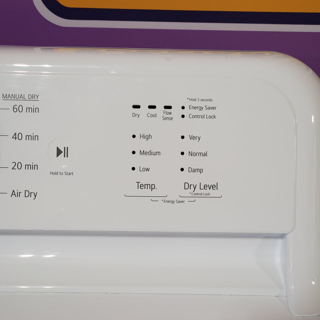 LG Top Load 4.1 Cu. Ft. Washer with TurboDrum Technology in White WT6105CW - New in Box and LG 7.3 Cu. Ft.  Electric Rear Control Ultra Large Capacity Dryer in White with Sensor Dry 16095 - DLE6100W - Scratch & Dent (Minor)