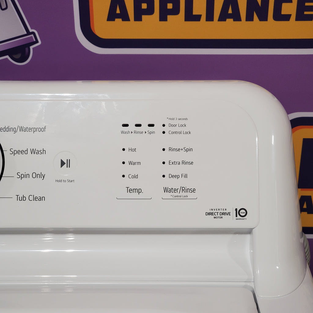 Pictures of LG 4.1 Cu Ft Agitator Top-Load Washer with 4 Way Agitator and TurboDrum Technology in White 25SD114 - WT6105CW - Scratch & Dent (Minor) - Neu Appliance Outlet - Discount Appliance Outlet in Austin, Tx
