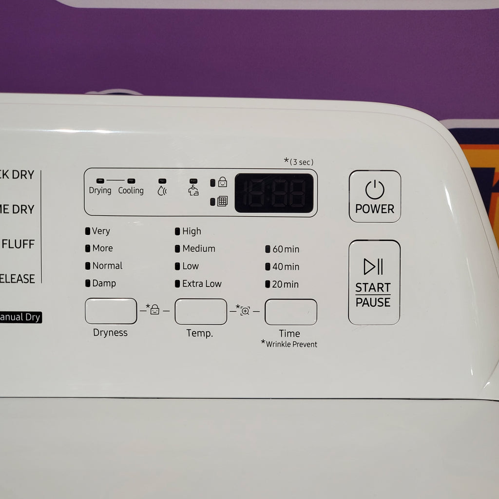 Pictures of Samsung 7.2 cu. ft. Electric Dryer with Sensor Dry in White 6SD62 - DVE45T3200W - Open Box - Neu Appliance Outlet - Discount Appliance Outlet in Austin, Tx