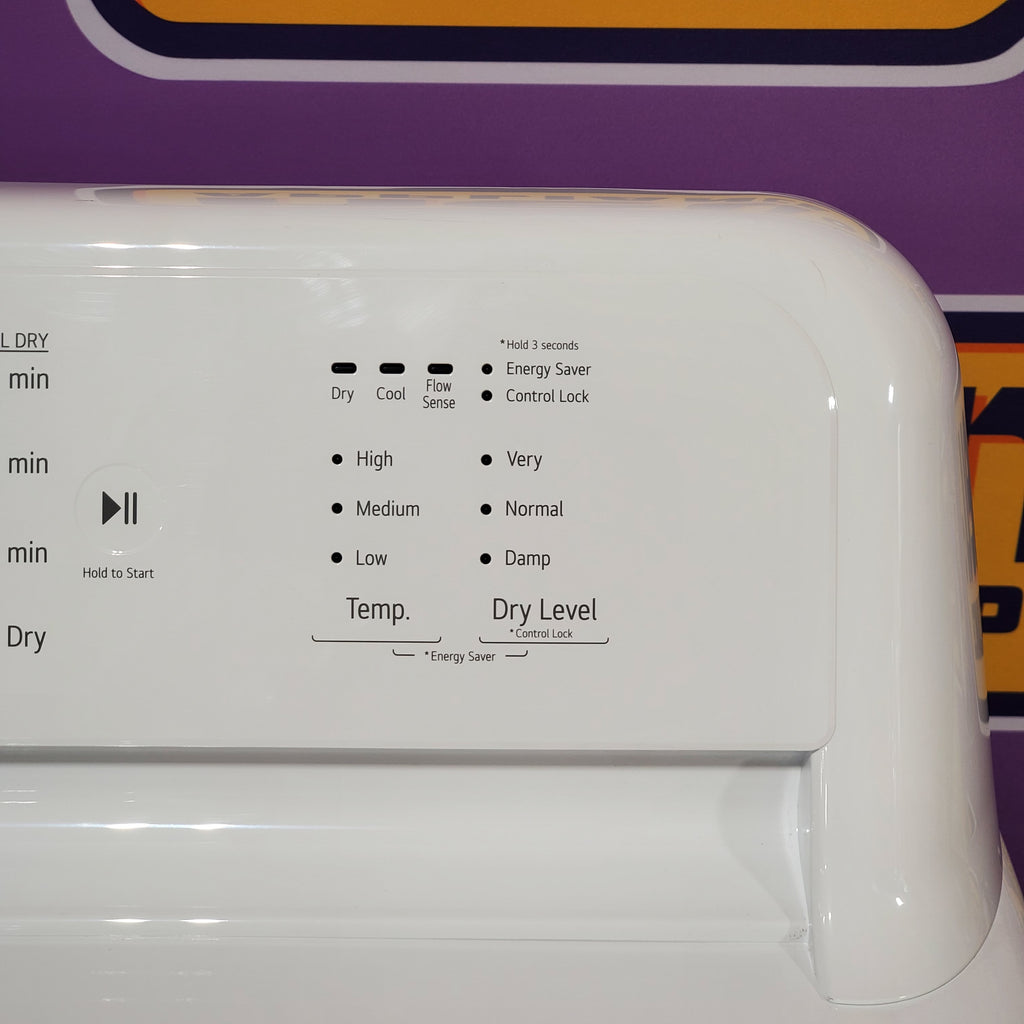 Pictures of LG 7.3 Cu. Ft. Electric Rear Control Ultra Large Capacity Dryer in White with Sensor Dry 6SD69 - DLE6100W - Open Box - Neu Appliance Outlet - Discount Appliance Outlet in Austin, Tx