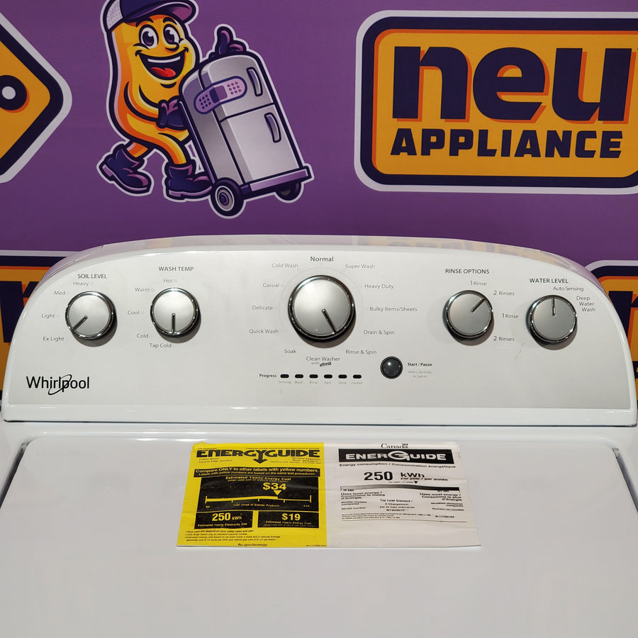 Whirlpool Top Load 3.8 Cu. Ft. Washer with Removable Agitator in White 24SD25 - WTW4957PW - Scratch & Dent (Minor)