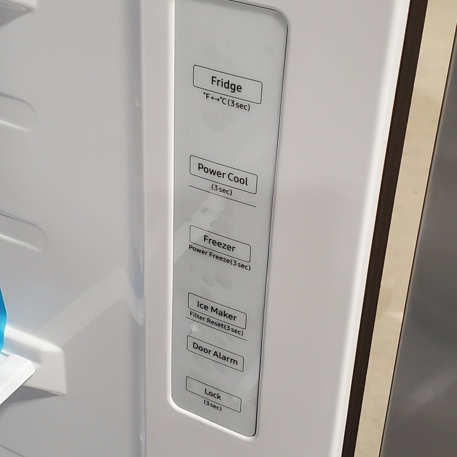 Samsung 27.4-cu ft Side-by-Side Refrigerator with Ice Maker in Fingerprint Resistant Stainless Steel 3SD770 - RS27T5200SR - Open Box