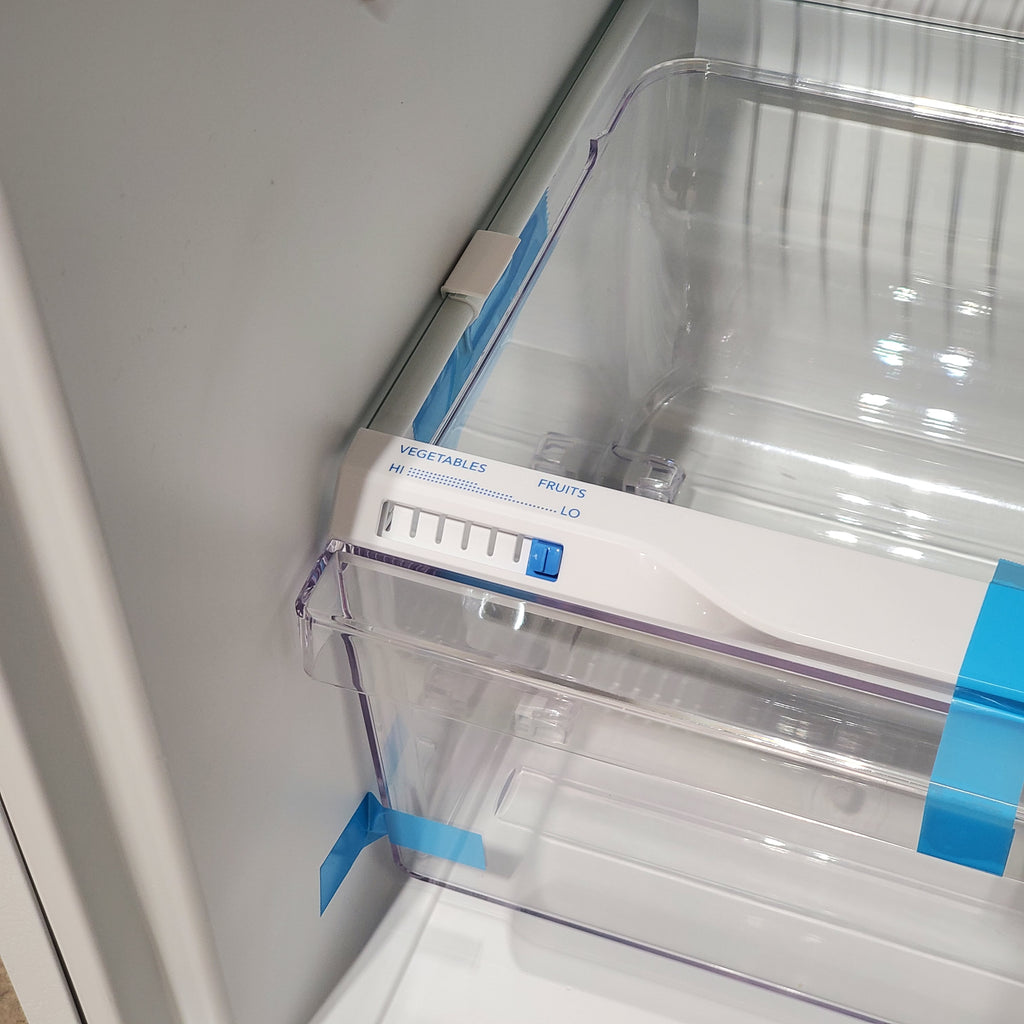 Frigidaire 30" Wide Garage Ready Top Freezer 18 Cu. Ft. Refrigerator with EvenTemp Cooling System and Spacious Interior Storage in White 5SD272 - FFTR1814WW - Scratch & Dent (Minor)