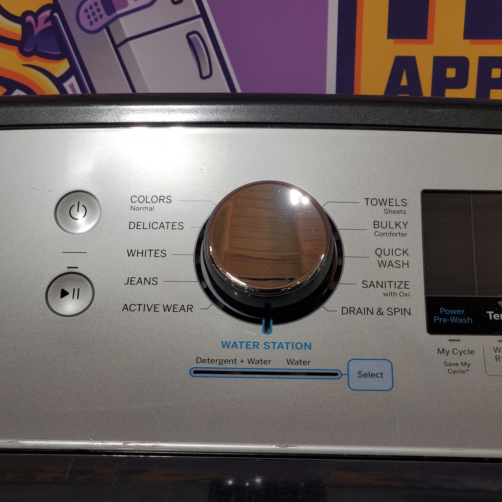 Pictures of GE® ENERGY STAR® 5.2 cu. ft. Capacity Smart Top Load Washer with Sanitize w/Oxi and SmartDispense 1CR5106 - GTW840CPNDG - Certified Refurbished - Neu Appliance Outlet - Discount Appliance Outlet in Austin, Tx