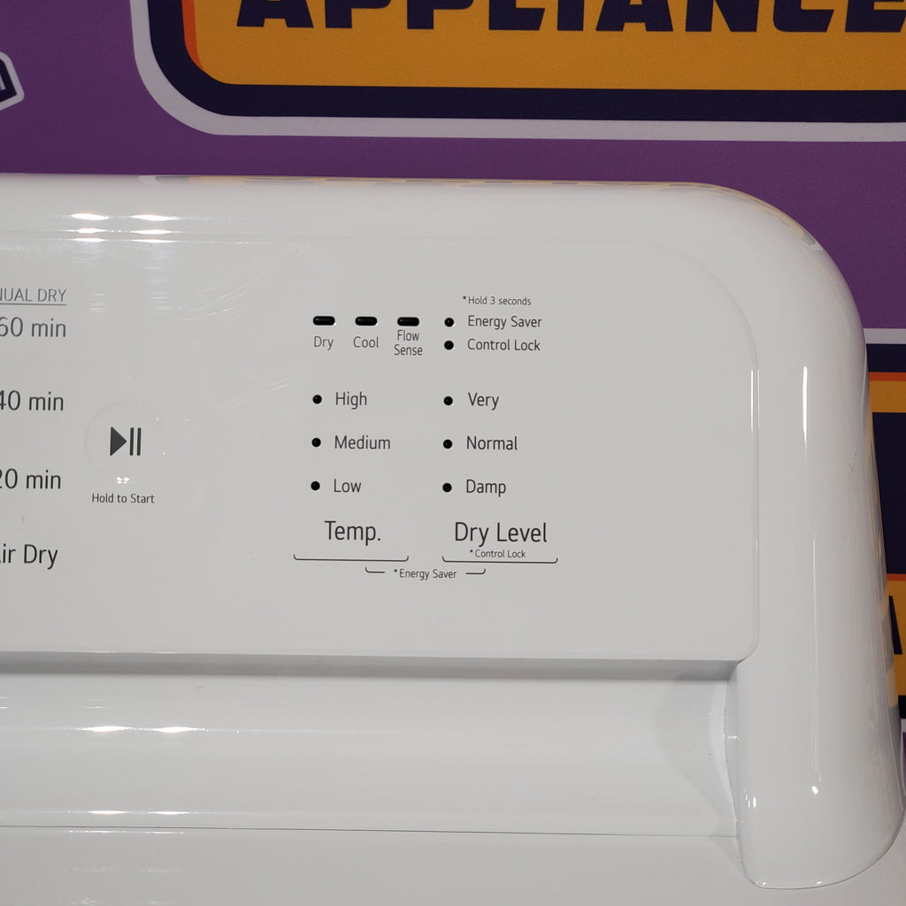 Pictures of LG 7.3 Cu. Ft. Electric Rear Control Ultra Large Capacity Dryer in White with Sensor Dry 6SD45 - 22SD008 - DLE6100W - Open Box - Neu Appliance Outlet - Discount Appliance Outlet in Austin, Tx