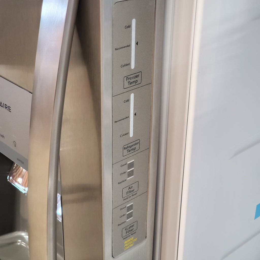 Frigidaire 25.6-cu ft ENERGY STAR Side-by-Side Refrigerator with Ice Maker in Fingerprint Resistant Stainless Steel 3SD776 - FRSS26L3AF - Scratch & Dent (Minor)