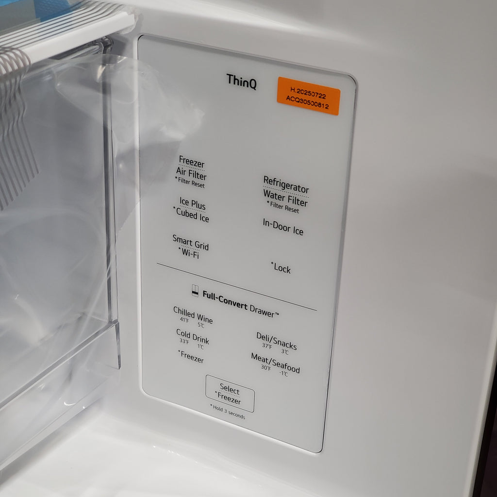 LG 29 cu. ft. Smart Standard-Depth MAX™ 4-Door French Door Refrigerator with Full-Convert Drawer™ in Print Proof Stainless Steel 3SD931 - LF29H8330S - Open Box