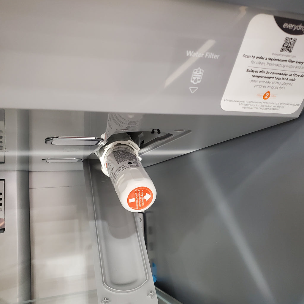 Pictures of KitchenAid PrintShield Stainless 26.2 Cu. Ft. Multi-Door French Door Refrigerator with Platinum Interior and FreshChill™ Full-Width Refrigerated Drawer 3SD859 - KRMF536RPS - Scratch & Dent (Minor) - Neu Appliance Outlet - Discount Appliance Outlet in Austin, Tx