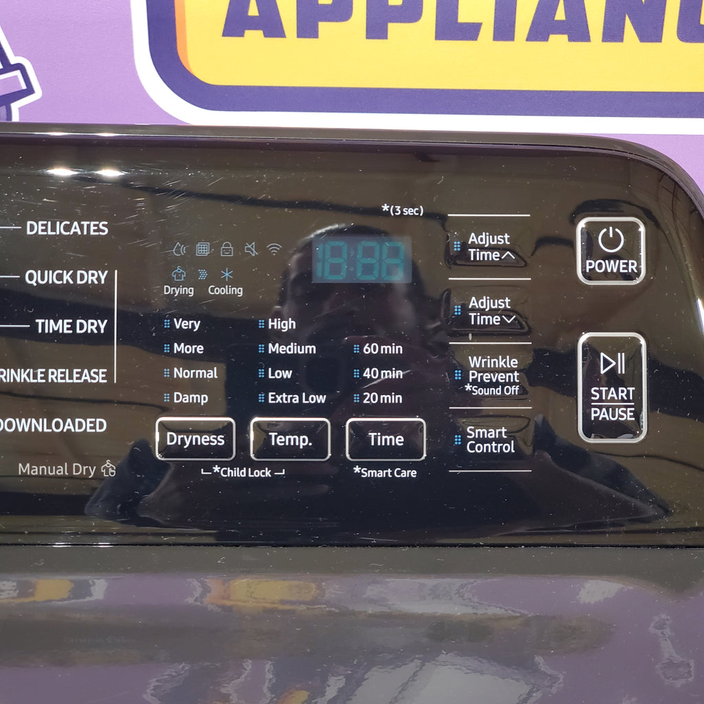 Samsung 7.4 cu. ft. Smart Electric Dryer with Sensor Dry in Brushed Black 24SD03 - DVE47CG3500V - Scratch & Dent (Minor)