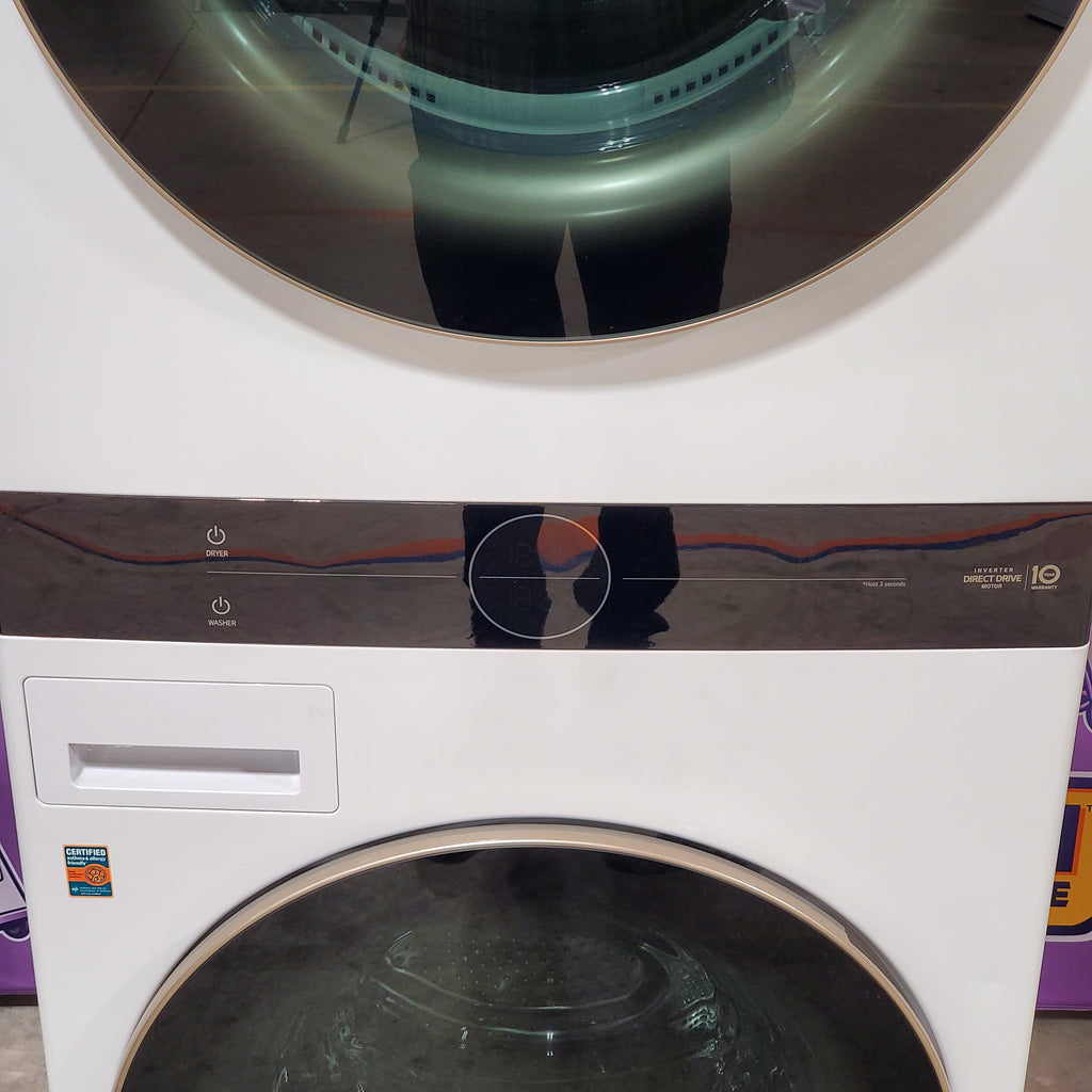 Pictures of LG Front Load Wash Tower with Center Control 4.5 Cu. Ft. Washer and 7.4 Cu. Ft. Dryer 05CR64 - WKE100HWA - Certified Refurbished - Neu Appliance Outlet - Discount Appliance Outlet in Austin, Tx