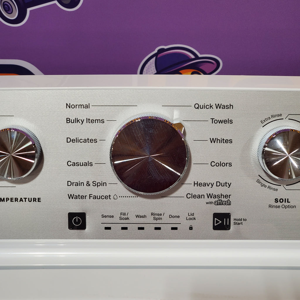 Pictures of Maytag Top Load 4.7 cu. ft. Agitator Washer with Extra Power and Deep Fill Option MVW5435PW - Open Box and MayTag 7.0 cu. ft. Top Load Electric Wrinkle Prevent Dryer 16090 - MED4500MW - Scratch & Dent (Minor) - Neu Appliance Outlet - Discount Appliance Outlet in Austin, Tx