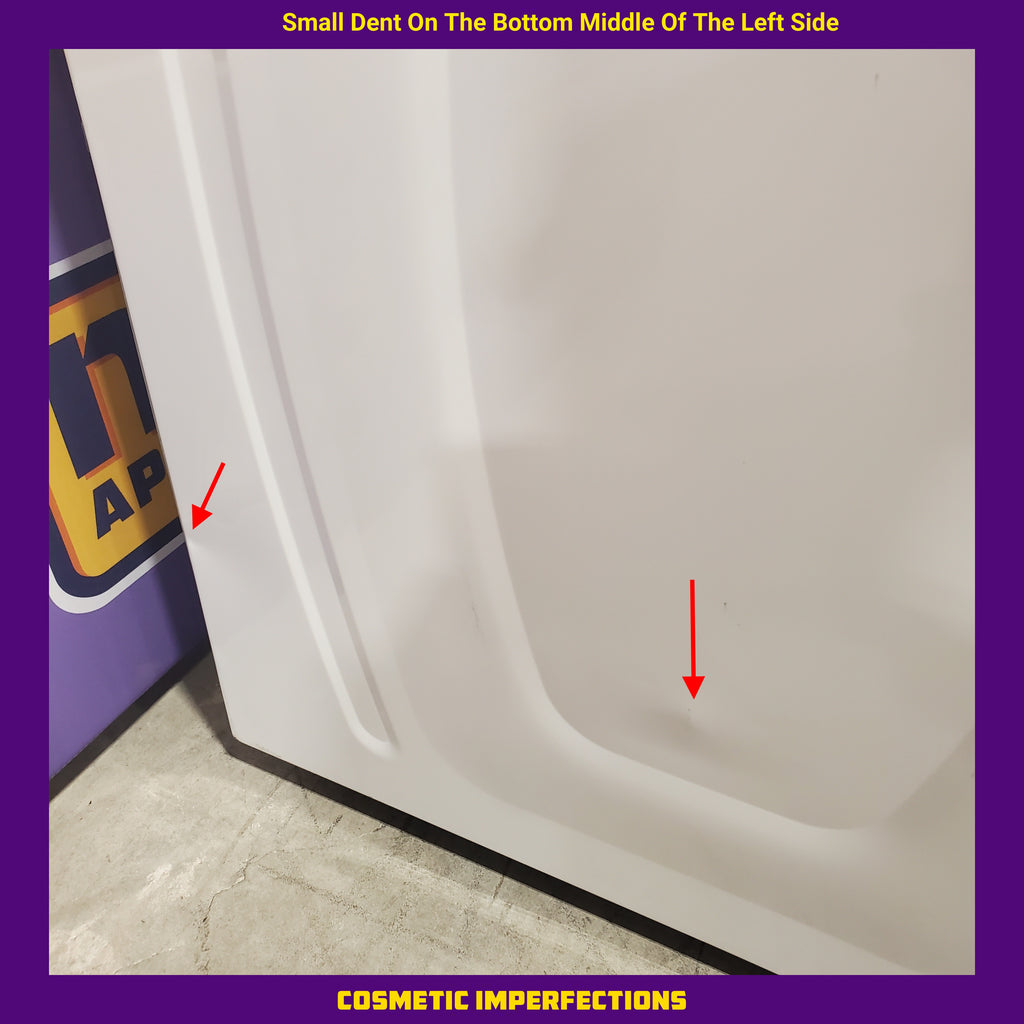 Pictures of Amana White Top Load 3.8 Cu. Ft. Washer with High Efficiency Agitator NTW4519JW and Amana White Electric 6.5 Cu. Ft. Dryer with Wrinkle Prevent Option NED4655EW - Scratch and Dent (Minor) - Neu Appliance Outlet - Discount Appliance Outlet in Austin, Tx