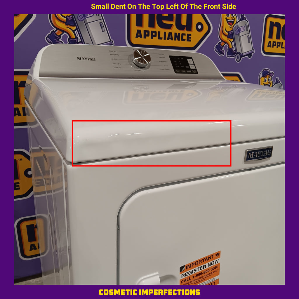 Pictures of Maytag Top Load 4.8 cu ft Washer with Deep Fill and Slow-Close Glass Lid MVW6200KW - Scratch & Dent (Minor) and Maytag 7.0 cu ft Electric Dryer with Moisture Sensing and Quick Dry Cycle 16159 - MED6200KW - Scratch & Dent (Minor) - Neu Appliance Outlet - Discount Appliance Outlet in Austin, Tx