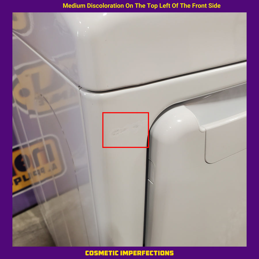 LG 7.3 Cu. Ft. Electric Rear Control Ultra Large Capacity Dryer in White with Sensor Dry 22231SD285 - DLE6100W - Scratch & Dent (Minor)