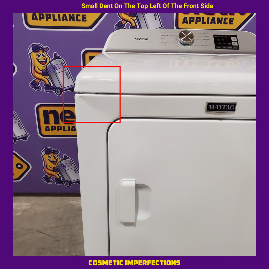 Maytag Top Load 4.8 cu ft Washer with Deep Fill and Slow-Close Glass Lid MVW6200KW - Scratch & Dent (Moderate) and Maytag 7.0 cu ft Gas Dryer with Moisture Sensing and Quick Dry Cycle 16175 - MED6200KW - Scratch & Dent (Minor)