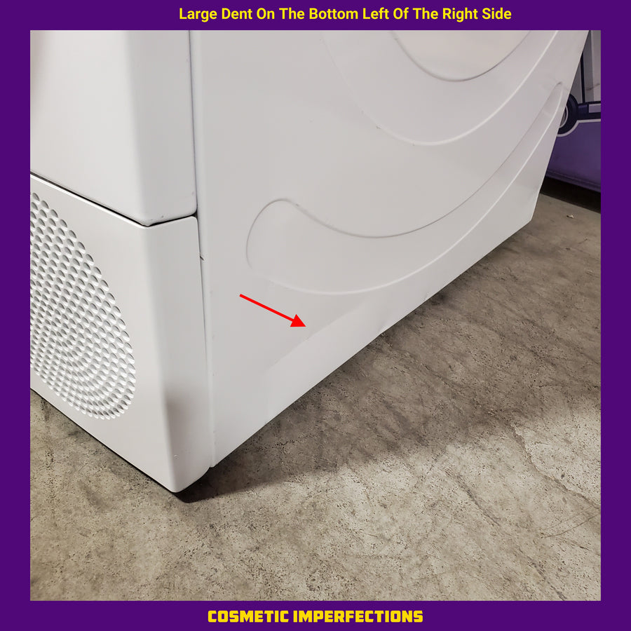 Bosch 500 Series 24 in. 2.4 cu. ft. Stackable Front Load Compact Washer in White WGB24600UC - Open Box and Bosch 500 Series 4-cu ft Stackable Ventless Electric Dryer with Steam Cycle in White WQB245B0UC - Scratch & Dent (Moderate)