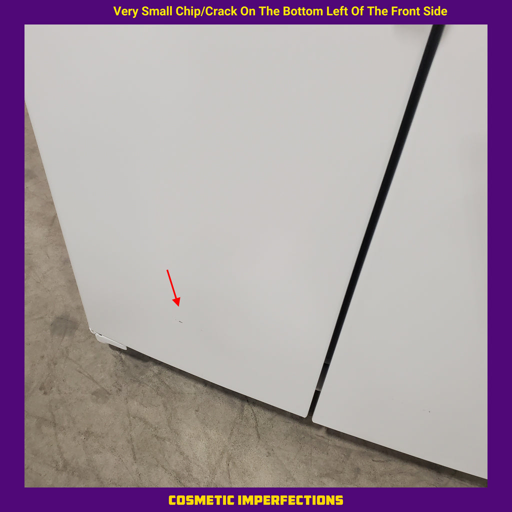 Pictures of GE® White 25.3 Cu. Ft. Side-By-Side Refrigerator with Ice And Water Dispenser - GSS25GGPWW - Scratch & Dent - Minor - Neu Appliance Outlet - Discount Appliance Outlet in Austin, Tx