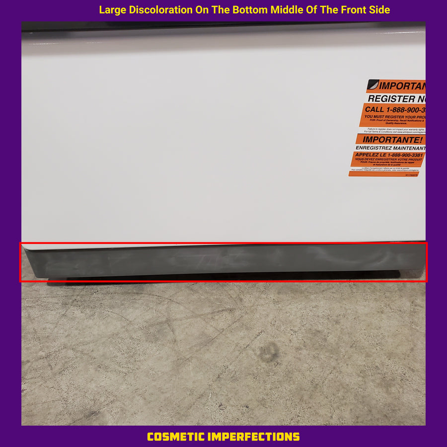 Whirlpool Top Load 4.7 Cu. Ft. Washer with 2-in-1 Removable Agitator in White WTW5057LW - Open Box and Whirlpool 7.4 cu. ft. White Electric Dryer with Steam and Advanced Moisture Sensing Technology, ENERGY STAR 16263 - WED8127LW - Scratch & Dent (Minor)